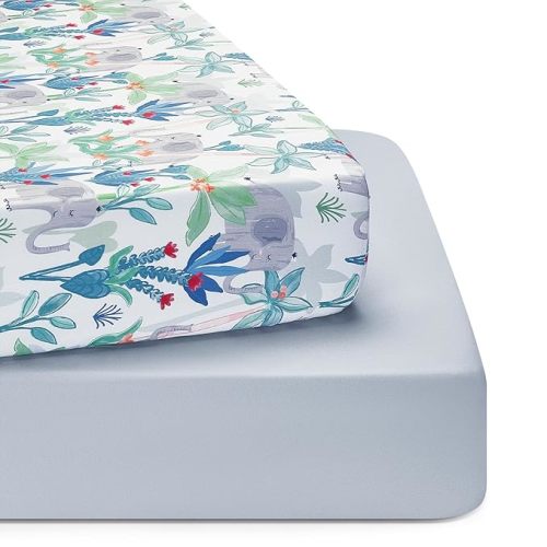 Baby Crib Sheets , Rainforest Elephant
