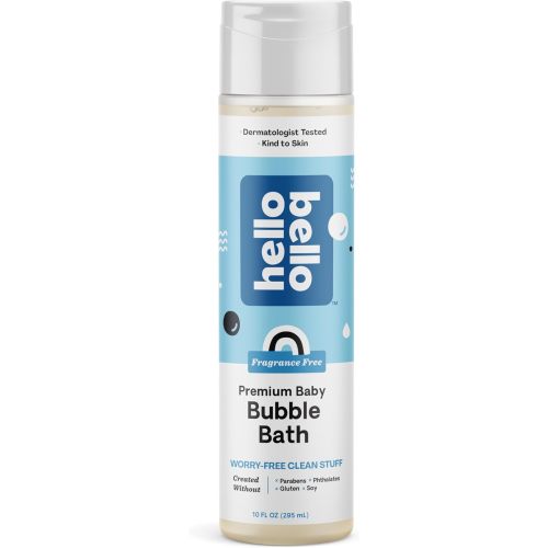 Hello Bello Bubble Bath, Gentle Hypoallergenic Formula for Babies and Kids, Vegan and Cruelty-Free, Fragrance Free, 10 fl oz
