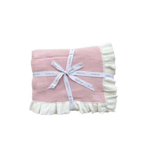 Frill Blanket | Strawberry + Milk