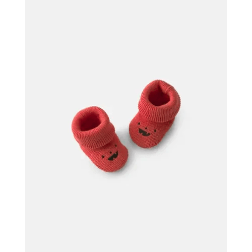 Baby Halloween Pumpkin Booties - Orange | Carter's