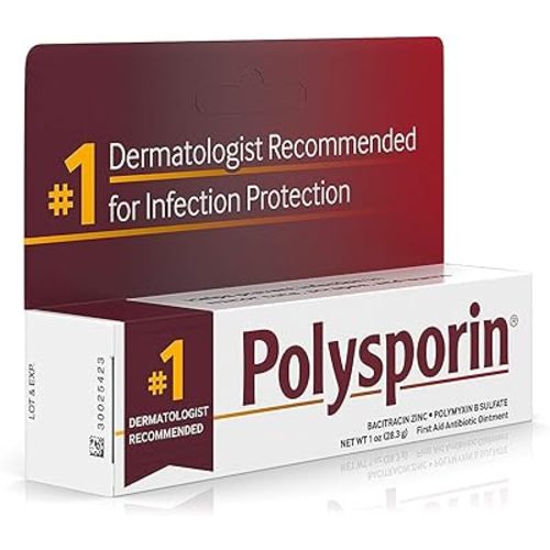 Polysporin 045350 First Aid Antibiotic Ointment without Neomycin, Travel Size, 1 Oz Tube