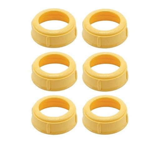 (6 Collars) MEDELA Bottle Nipple Collars Rings New! for slow or medium flow Wide Base