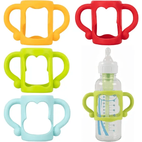 Paifeancodill Silicone Bottle Handles for Dr Brown Narrow Baby Bottles - Protective Case With Easy Grip to Hold Their Own Bottle