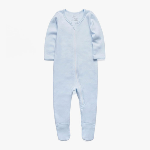 O2 BABY Baby Boys Girls Organic Cotton Zip-Front Sleeper Pajamas, Footed Sleep 'n Play