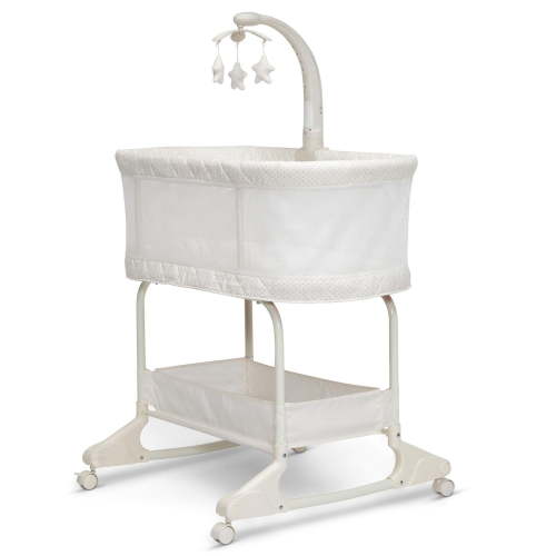 Delta Children SleepCool Rocking Bassinet with Airflow Mesh, Sunset