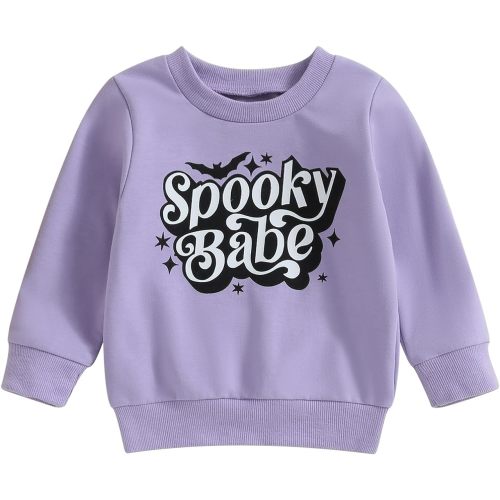 Hnyenmcko Baby Boy Girls Halloween Clothes Infant Long Sleeve Crewneck Pullover Sweatshirt Shirt Toddler Fall Sweater Tops
