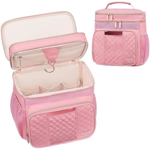 Tealari Large Toiletry Bag for Women Men,Bathroom Bag,Water Resistant Shower Bag,Makeup Bag,Portable Shower Caddy for College Dorm,Hanging Travel Toiletry Bag with Transparent Waterproof Phone Pocket