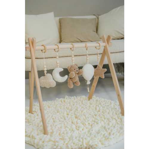 Baby gym boucle Bear Balloons Moon Star Cloud Baby gym set Handing sensory toys Toddler activity centre frame baby Baby gym toy