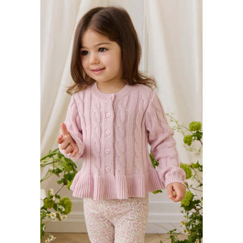 Harriet Cardigan - Frosted Petal – Jamie Kay USA