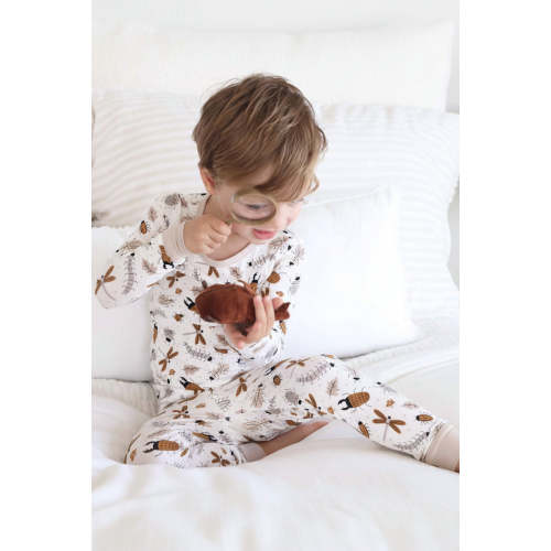 Caden Lane Snuggle Bug Two Piece Pajama Set - Snuggle Bug Two Piece Pajama Set