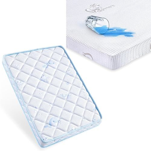 Pack and Play Mattress + Waterproof Mattress Fitted Sheets