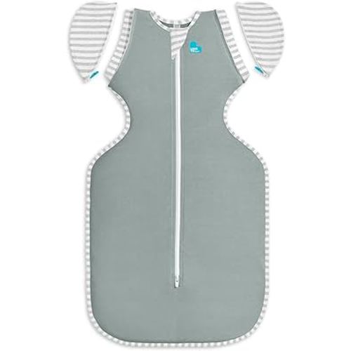 Love to Dream Swaddle Up Transition Swaddle, Patented Zip-Off Wings, Gently Help Baby Transition from Being Swaddled to Arms Free When Showing Signs of Rolling, 1.0 TOG, 13-19 lbs, Deep Olive