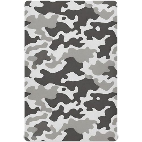 Black White Camouflage Crib Sheets - Boys & Girls Cotton Crib Sheet for Standard Crib and Toddler Mattresses 39 X 27 Inch