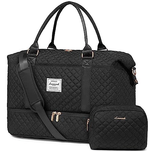 LOVEVOOK Travel Duffle Bag,Weekender Bags for Women with Shoe Compartment,Carry on Overnight Bag with Toiletry Bag,Gym Duffel Bag with Wet Pocket, Hospital Bags for Labor and Delivery