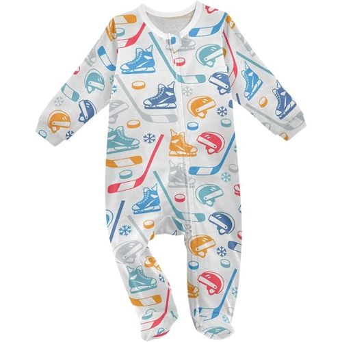 Dussdil Baby One-Piece Footies Newborn Rompers Pajamas Cotton Footed Pjs for Sleep Play Boys Girls