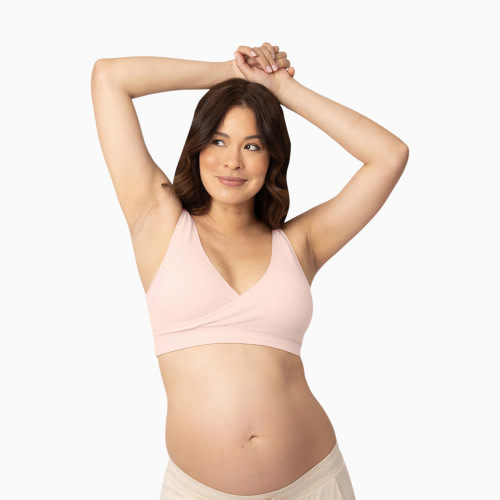 Kindred Bravely Sublime Adjustable Crossover Nursing Bra For Breastfeeding - Soft Pink, Small