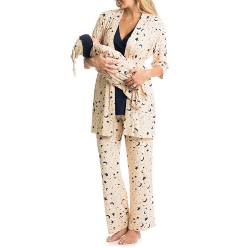 Analise During & After 5-Piece Maternity/Nursing Sleep Set, Small, Twinkle