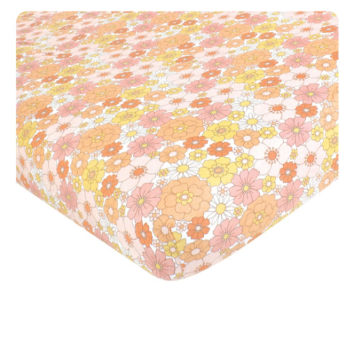 "Hudson baby crib sheets flowers"