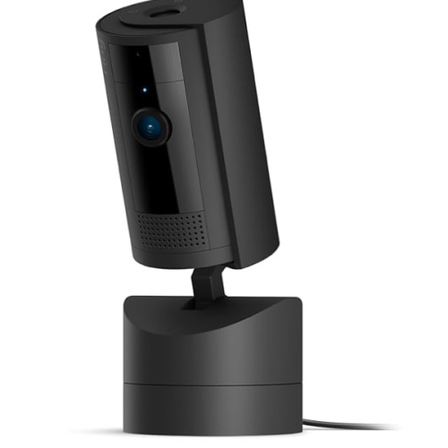 Ring Pan-Tilt Indoor Cam | See all around with 360° pan coverage, HD video, plus Two-Way Talk (2024 release) | Black