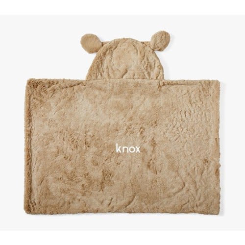 Faux-Fur Labradoodle Baby Hooded Towel | Pottery Barn Kids