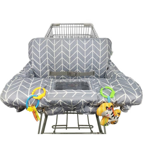 Shopping Cart Cover for Baby ICOPUCA Cotton High Chair Cover, Reversible, Machine Washable for Infant, Toddler, Boy or Girl (Grey Arrow Print)