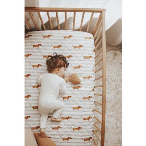 Waterproof Fitted Cot Sheet | Dachshund Days