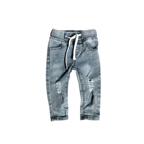 Light Wash Distressed Denim