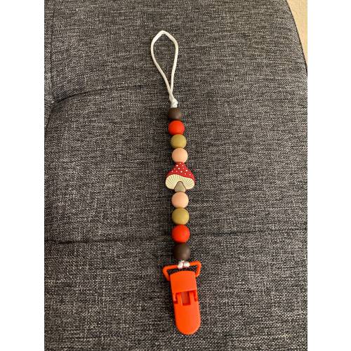 Mushroom Pacifier Clip