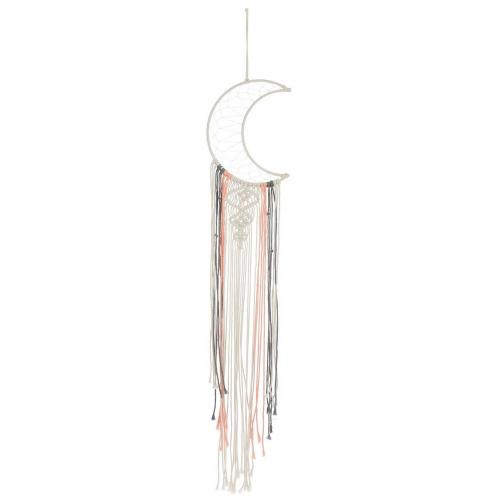 Pink, Gray & Cream Moon Dreamcatcher