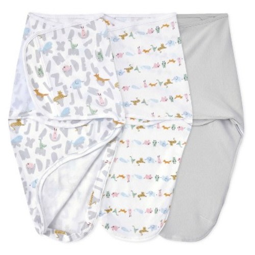aden + anais Essentials Easy Swaddle Wrap - 3pk, Color: Alphabet Animals, Size: 0-3 Months