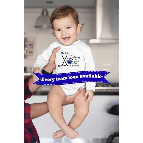 Customizable Hockey Baby Onesie, Infant Game Day Outfit, Personalized Hockey Clothes
