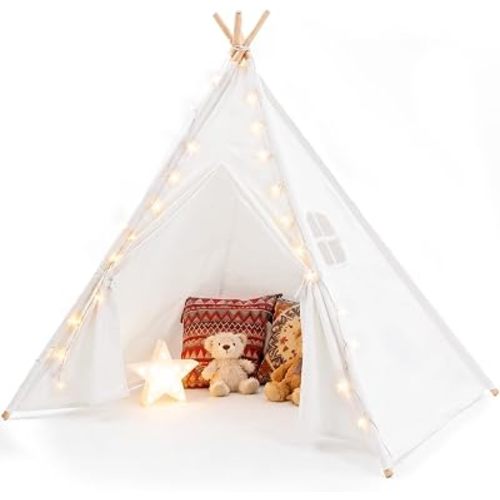 Kids Teepee Tent for Kids, Kid Play Tents for Girls & Boys, Gifts Playhouse for Indoor Outdoor Games, Toddler Toys House for Baby (Tee Pee for Child)
