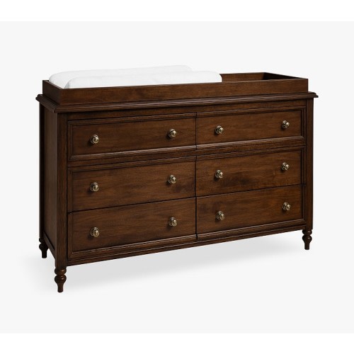 Chris Loves Julia Turned Wood 6-Drawer Dresser & Topper Set (56w x 19d")