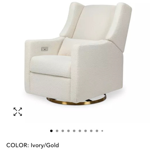 BabyLetto Kiwi - Boucle White Recliner Fund