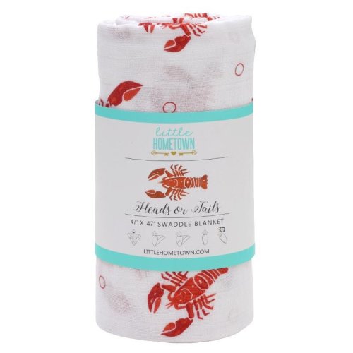 Muslin Baby Swaddle Blanket - Heads and Tails