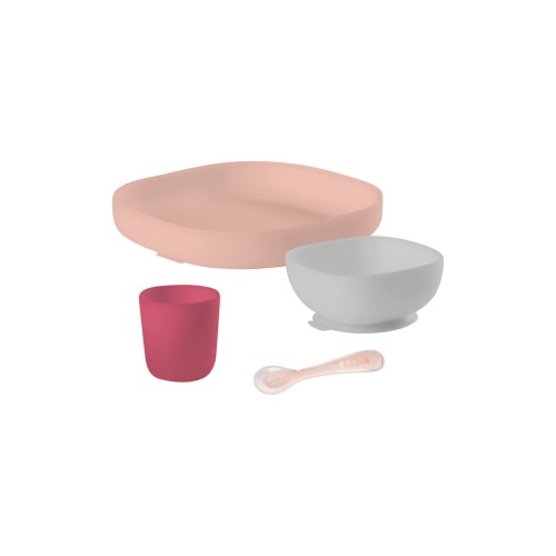 4-Piece Silicone Suction Baby Feeding Set