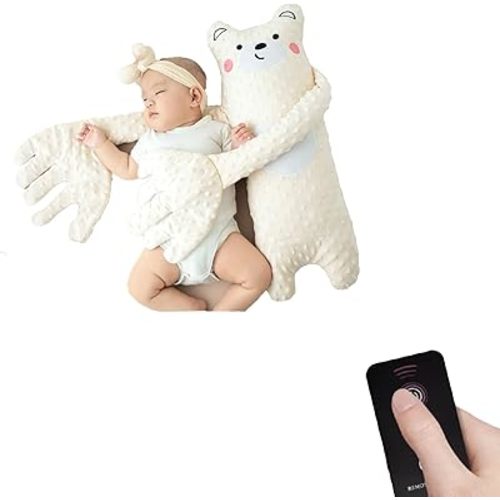 2025 Latest Model Baby Patter for Sleep, Baby Patter for Sleep Choco Bear， Baby Sleep Automatic Beater, Slapping Toddler Pillows Newborn Calming Pillow for Sleep-Slap Model (White)