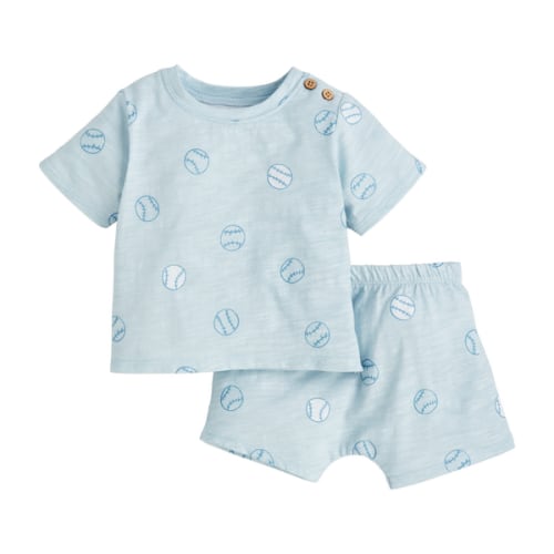 Baseball Baby Short Set | Mud Pie