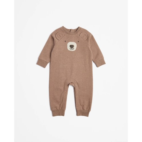Baby Organic Cotton Novelty Bear Unisex Fleece Coverall | Target Australia