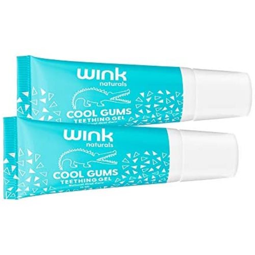 Wink Naturals Baby Teething Relief For Infants And Kids, Cooling, Soothing Natural Gel For Sore Gums And Other Teething Discomfort, May Be Used As A Toddler Training Toothpaste (Twin Pack, 15 ml Each)