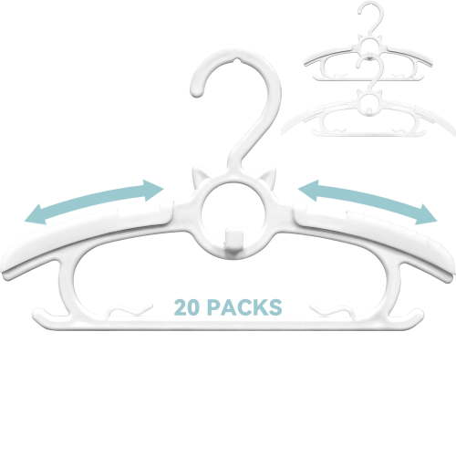 Baby Clothes Hangers 20 Pack Plastic Kids Hangers Clothing Infant Toddler Children Hangers Stretchable