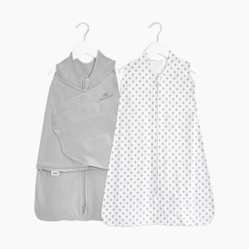 Halo 2pc Sleepsack and Swaddle Set Organic Cotton in Gift Box - Cloud, S/M