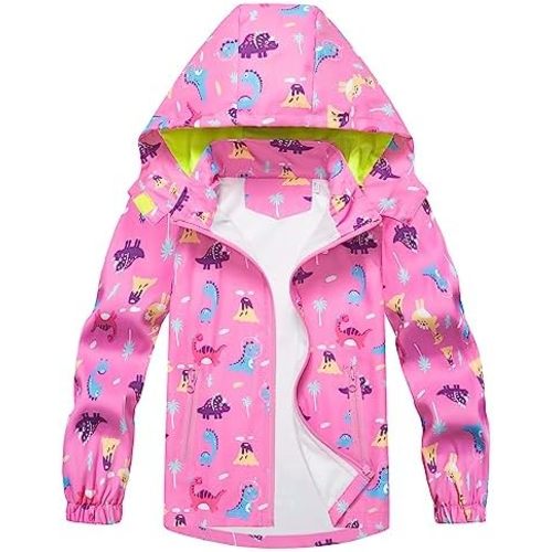 HZXVic Toddler Boys Raincoat Waterproof,Lightweight Kids Rain Poncho Jacket Windbreaker Outwear Coat