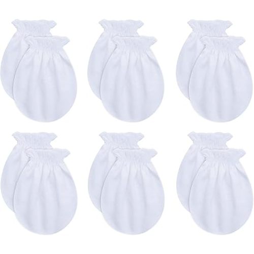 RATIVE No Scratch Mittens and Caps 100% Cotton for Newborn Baby 0-6 Months Boys Girls