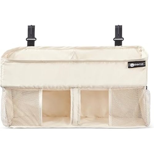 4moms Breeze Playard Diaper Caddy, Storage for Diapers, Baby Wipes, and Organization, Birch