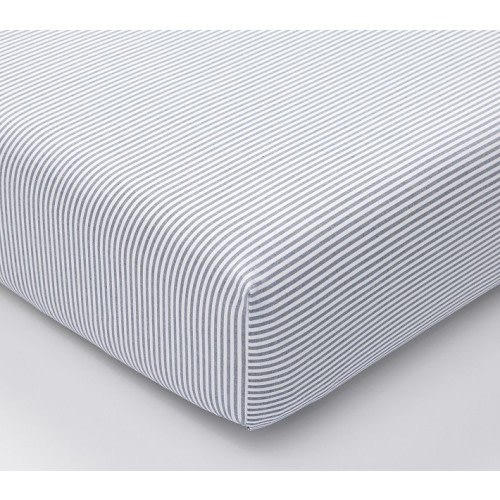 Oxford Stripe Organic Crib Fitted Sheet
