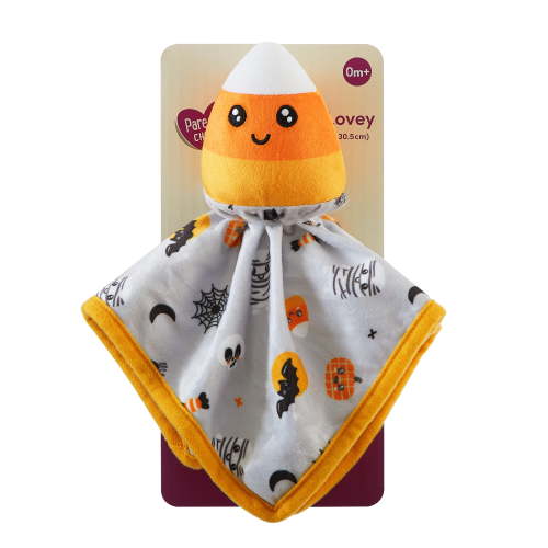 Parent's Choice 12" x 12" Halloween Lovey Security Blanket, Gray