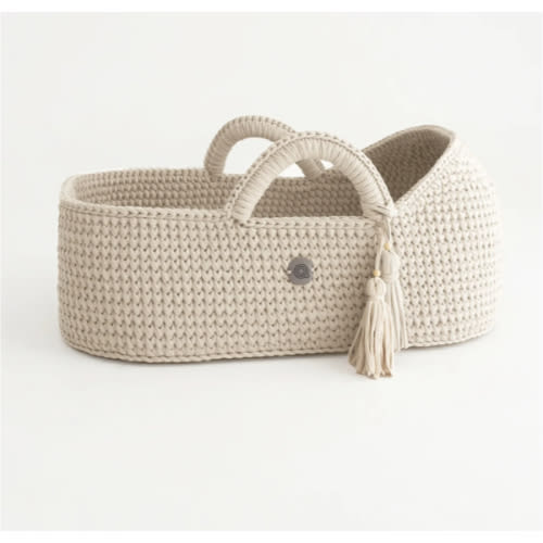 Baby Moses Basket with Round Hood | Unique, Handmade by Anzy Home