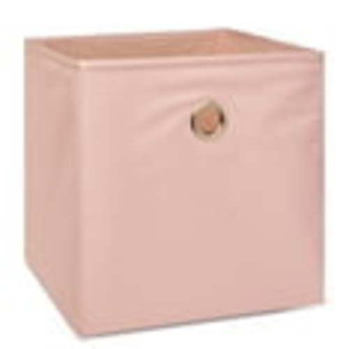 Mainstays Collapsible Fabric Cube Storage Bin, Pearl Blush