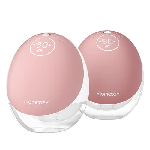 Momcozy Breast Pump Hospital-Grade, Hands Free Breast Pump App with Leak-Proof DoubleFit Flange, Personalized Multi-Modes & 15 Levels, 2 Count